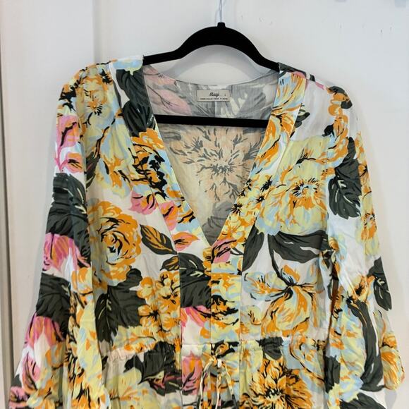 Maaji Floral Spring Garden Swim Coverup Large - Picture 3 of 11